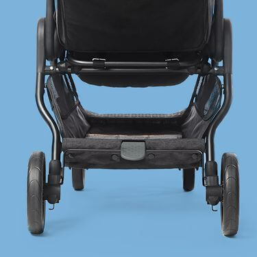 Black metro+ stroller under seat basket storage photo